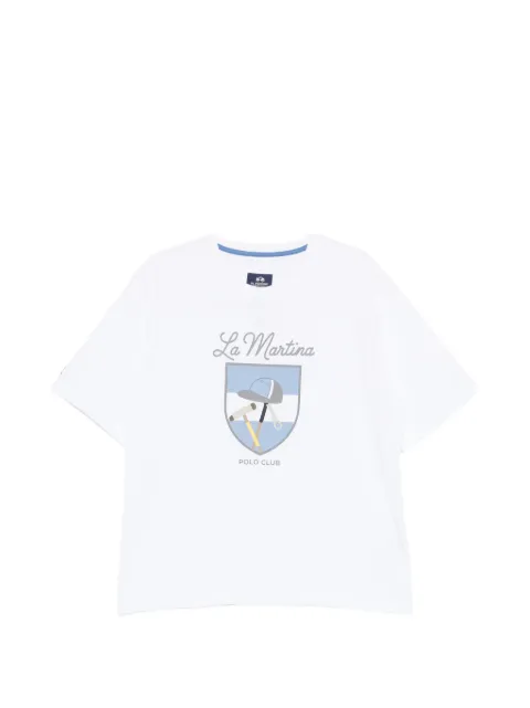 La Martina logo-print T-shirt White MRC327JS303
