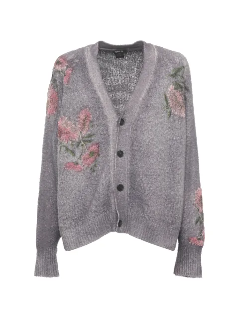 Avant Toi floral-embroidered cardigan Grey 226SU3516BOTRVH