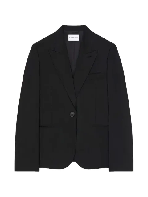 Givenchy peak-lapel single-breasted jacket Black BW30QP100H001