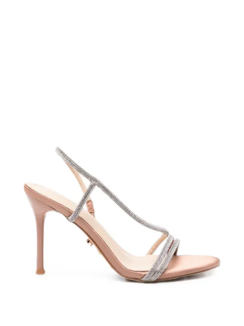 TWENTY FOURHAITCH Flamenco crystal-embellished slingback sandals Neutrals S0092BRZ