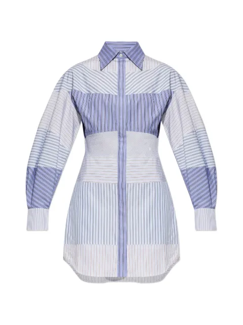 Moschino patchwork striped mini shirt dress Blue A04350432