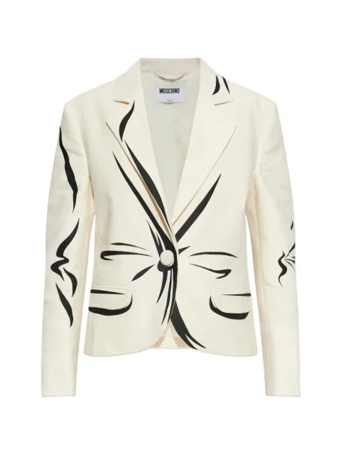 Moschino printed cotton cloth jacket Neutrals A05010422