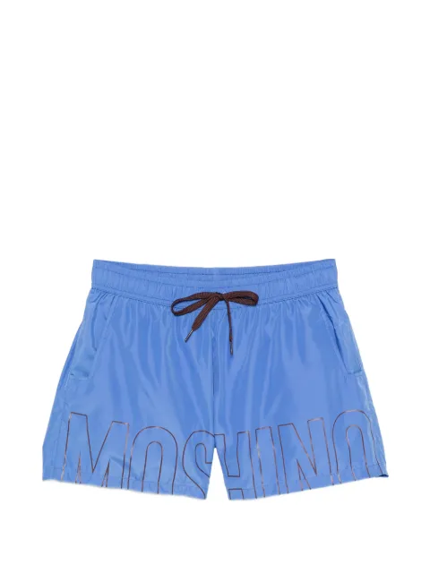 Moschino logo-print drawstring swim shorts Blue A420793011303