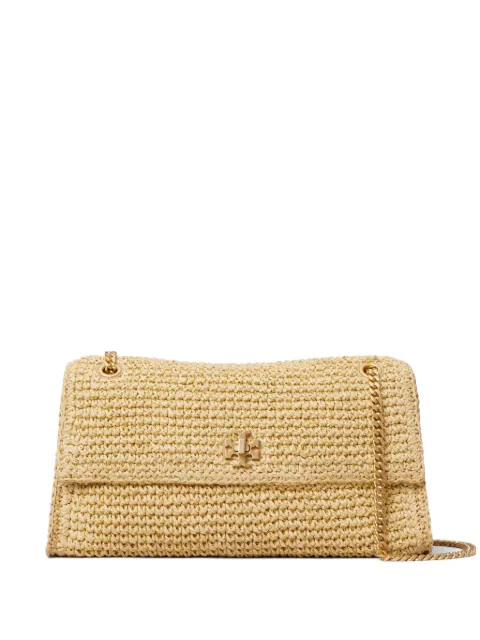 Tory Burch Kira turnlock woven shoulder bag Neutrals 184122