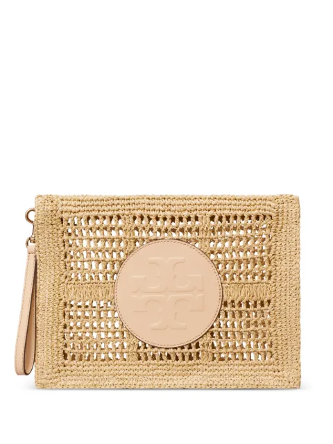 Tory Burch Ella hand-crocheted pouch Neutrals 183254