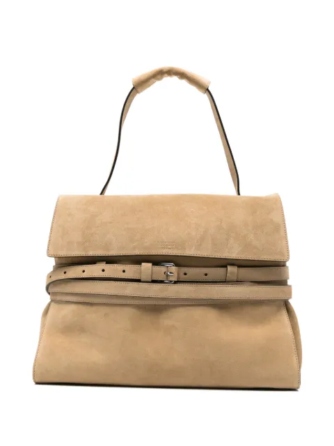 Moschino belted suede tote bag Neutrals MC4225PP0OOF010A