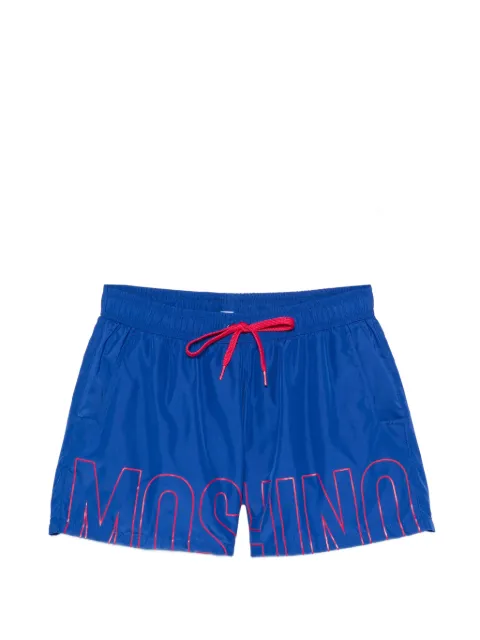 Moschino logo-print drawstring swim shorts Blue A420793011296
