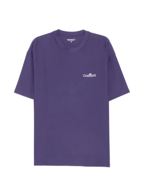 Carhartt WIP logo-embroidered T-shirt Purple I036180