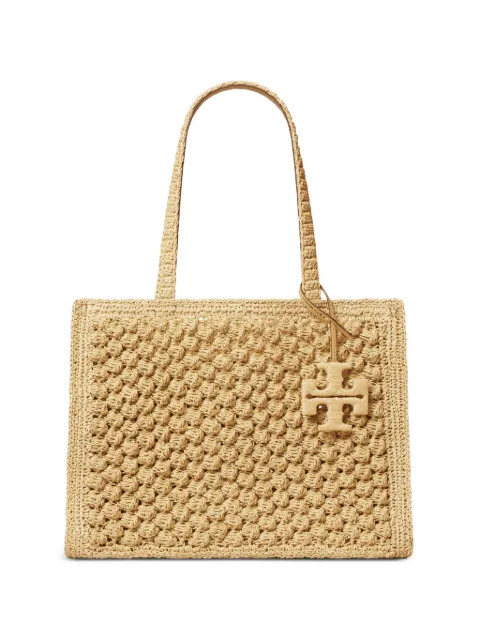Tory Burch small Ella hand-crocheted popcorn tote Neutrals 179274