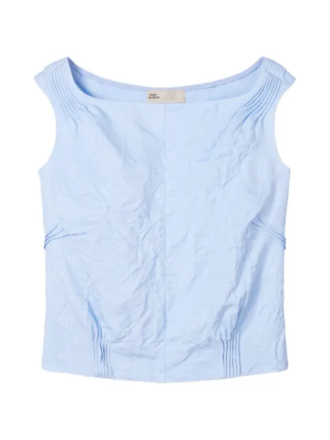Tory Burch crinkled viscose top Blue 186182