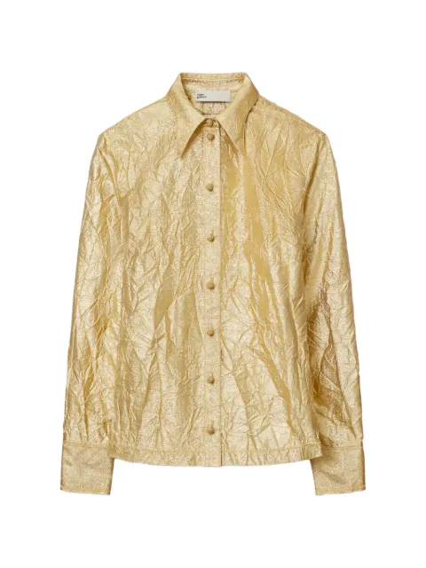 Tory Burch crushed silk shirt Gold 185198