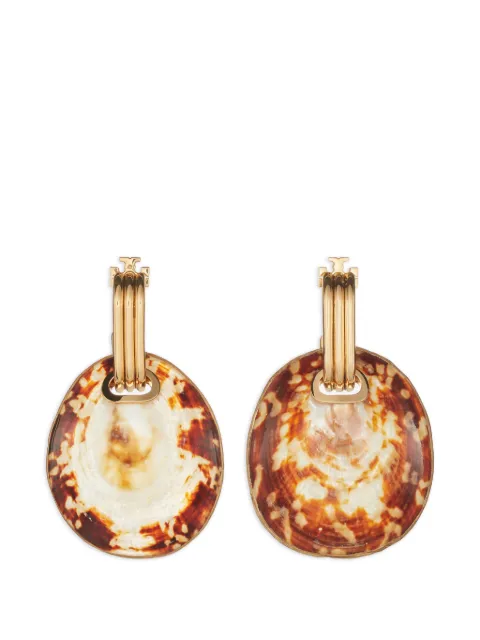 Tory Burch runway shell drop earrings Gold 181653