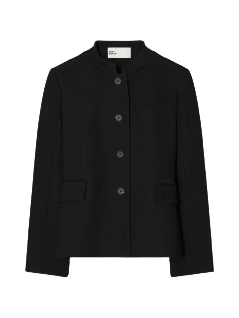 Tory Burch viscose and cotton crepe jacket Black 185039