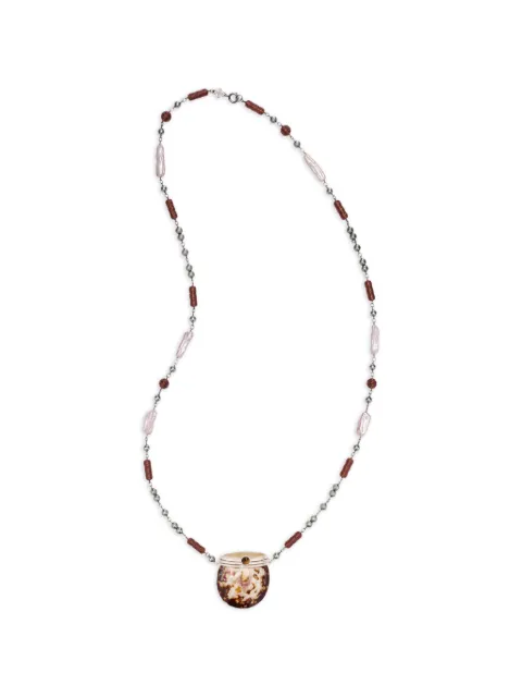 Tory Burch runway shell necklace Grey 181651