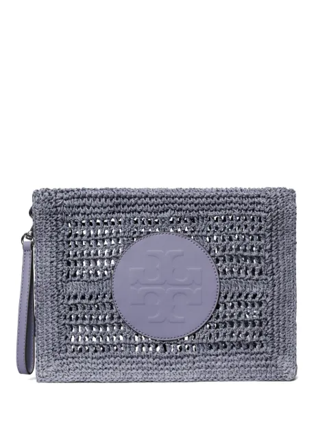 Tory Burch Ella hand-crocheted pouch Grey 183254