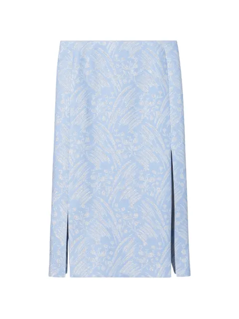 Tory Burch silk jacquard skirt Blue 186410