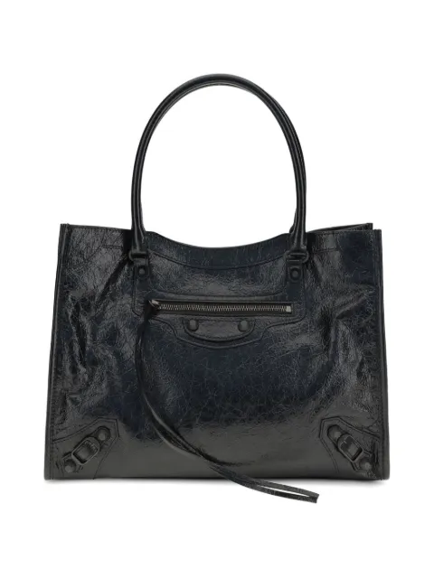 Balenciaga Le City leather satchels bag Blue 8732012ABEK