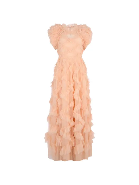 Needle & Thread Genevieve ruffled gown Pink DGSS76RHS26APL
