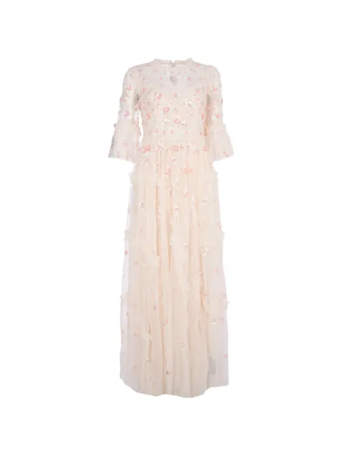 Needle & Thread Shimmer Ditsy sequin-embellished gown Neutrals DGLS22RHS26CMM