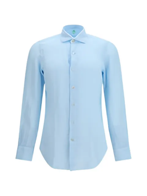 Finamore 1925 Napoli Tokyo long-sleeve shirt Blue TKLIZV151007