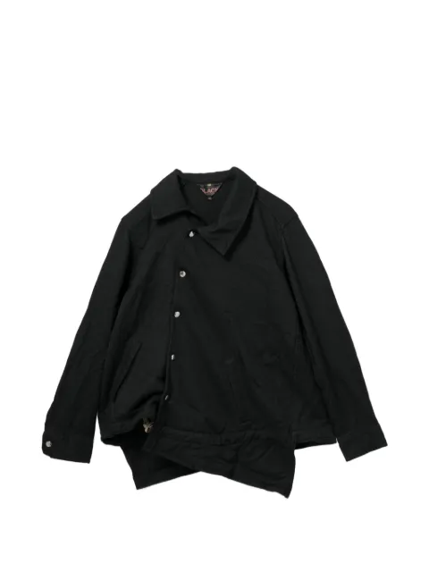 Black Comme Des Garçons asymmetric press-stud jacket Black CBKJK1QJ023XQBKX00M
