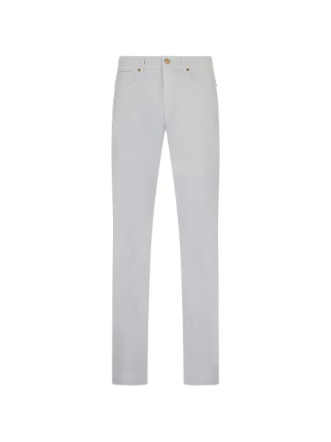 Incotex logo-patch five-pocket trousers Blue BS007LJ0010