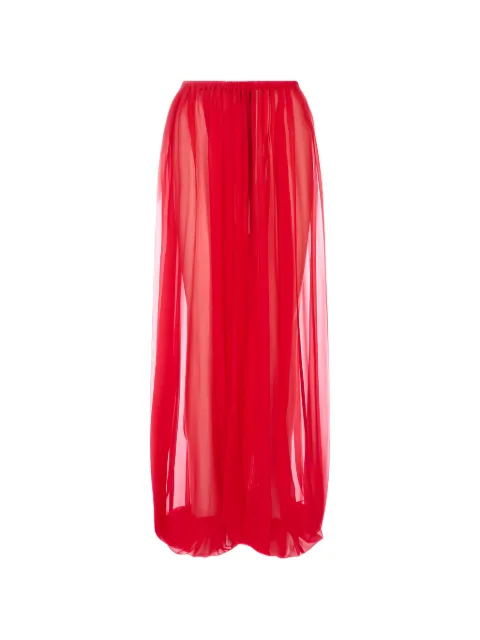 Giuseppe Di Morabito sheer-finish palazzo pants Red 06SSPA51016500