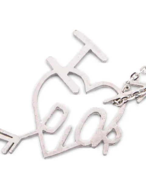 Christian Dior Pre-Owned 2000s heart-shape necklace Silver 1058472