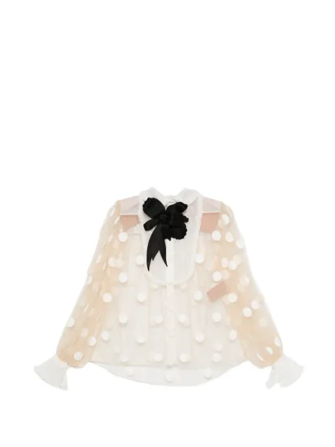 Valentino Garavani polka-dot blouse Neutrals BAB8C51ED