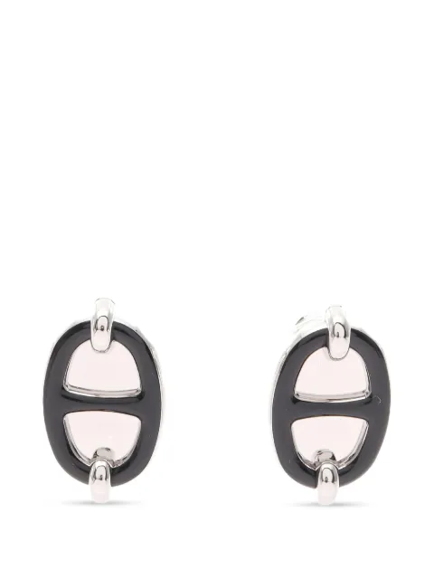 Hermès Pre-Owned 2010s Maillon earrings Silver 1057736