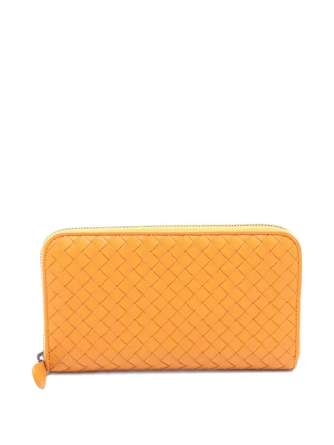 Bottega Veneta Pre-Owned 2010s Intrecciato zip-fastening wallet Orange 1060939