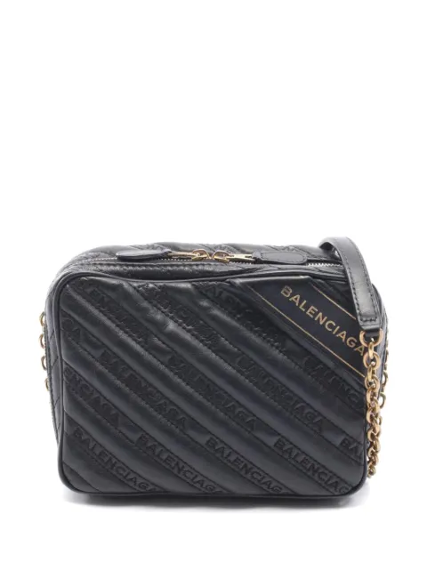 Balenciaga Pre-Owned 2000s XS logo-pattern shoulder bag Black 1061568