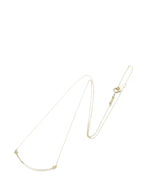 Tiffany & Co. Pre-Owned 2010s small T Smile necklace Gold 1061460