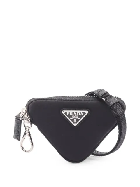 Prada Pre-Owned Tessuto triangle pouch Black 1061417