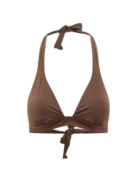 Sundek Olivia halterneck bikini top Brown W149KTL8500