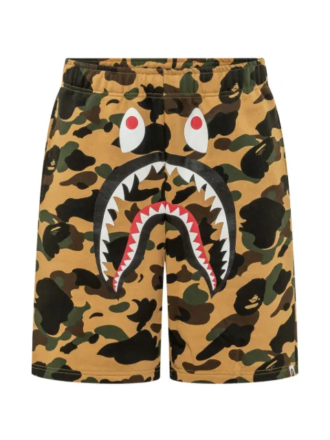 A BATHING APE® 1st Camo Shark camouflage shorts Yellow 001SPM301005M