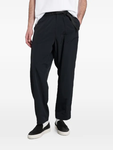 Maison Kitsuné belted logo-print technical trousers Black QM01108WQ4081