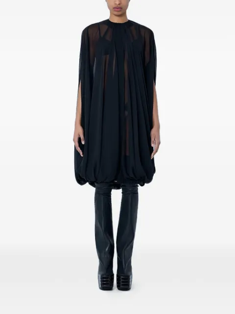 Rick Owens Temple Luxor sheer draped cape Black RO01F6745S