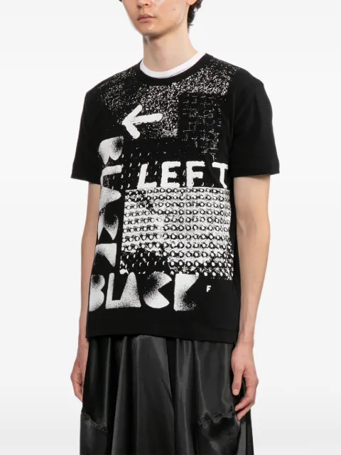 Black Comme Des Garçons slogan-print T-shirt Black 1QT508