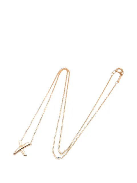 Tiffany & Co. Pre-Owned x Paloma Picasso 2010s engraved-logo necklace Pink 1061600