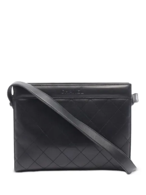 CHANEL Pre-Owned 1997-1999 diamond-quilting shoulder bag Black 10609925760218