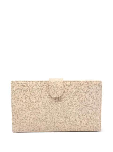 CHANEL Pre-Owned 2000-2002 Caviar bi-fold wallet Neutrals 10612536744437