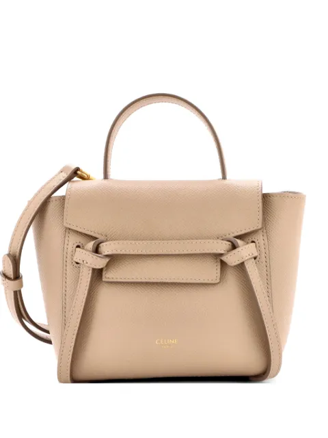 Celine Pre-Owned Belt Bag Textured Leather Pico shoulder bag Brown GIQM4FY6CNG1ZC94