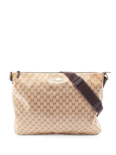 Gucci Pre-Owned 2000s logo-plaque shoulder bag Neutrals 1061351