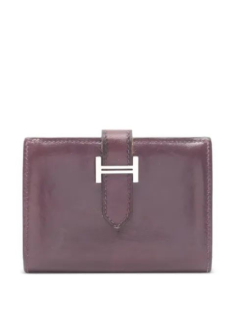 Hermès Pre-Owned 2008 Bearn mini Leysin card case Purple 1062655LINSQUARE