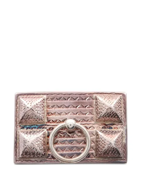 Hermès Pre-Owned Corridian pyramid-stud belt buckle Silver 1057137