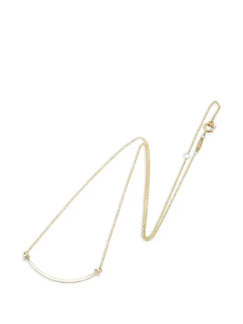 Tiffany & Co. Pre-Owned 2010s small T-smile necklace Gold 1061442