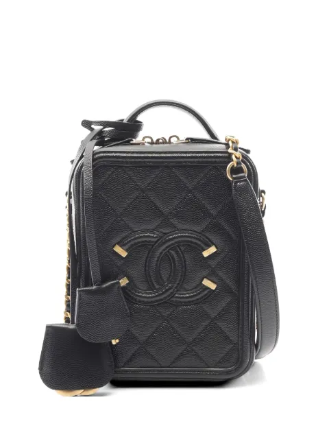 CHANEL Pre-Owned 2019 CC Filigree shoulder bag Black 106221428617052