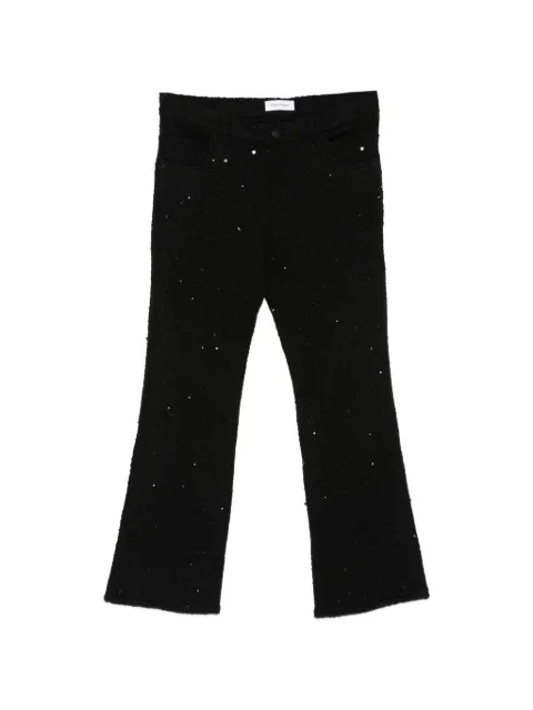 Ernest W. Baker sequin-embellished bouclé-knit trousers Black PT30PZ23