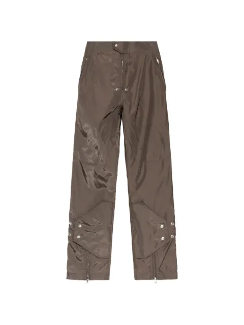Rick Owens press-stud-detail trousers Brown RO01F6389NCV